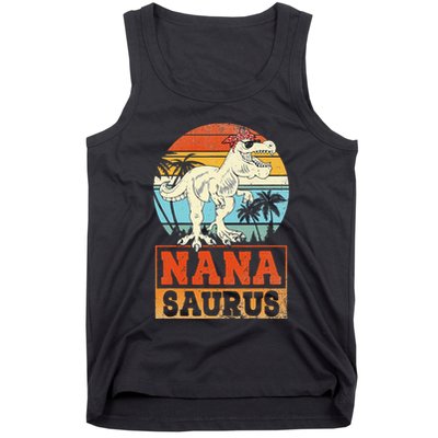 Nanasaurus T Rex Dinosaur Nana Saurus Family Matching Tank Top