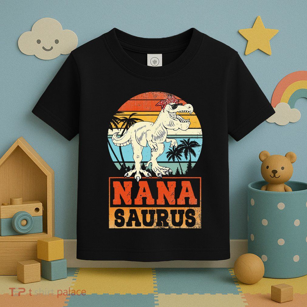 Nanasaurus T Rex Dinosaur Nana Saurus Family Matching Toddler T-Shirt