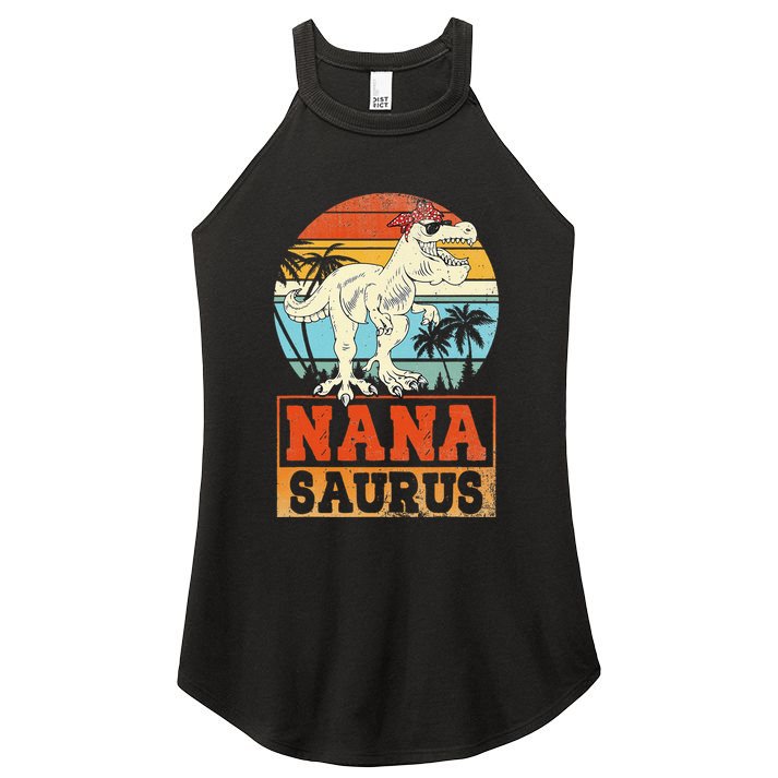Nanasaurus T Rex Dinosaur Nana Saurus Family Matching Women's Perfect Tri Rocker Tank