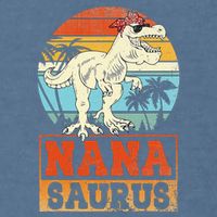 Nanasaurus T Rex Dinosaur Nana Saurus Family Matching Garment-Dyed Sweatshirt