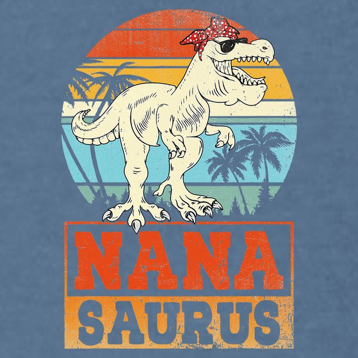 Nanasaurus T Rex Dinosaur Nana Saurus Family Matching Garment-Dyed Sweatshirt