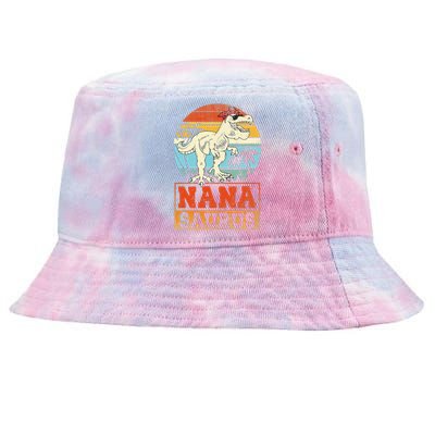 Nanasaurus T Rex Dinosaur Nana Saurus Family Matching Tie-Dyed Bucket Hat