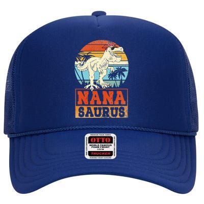 Nanasaurus T Rex Dinosaur Nana Saurus Family Matching High Crown Mesh Back Trucker Hat