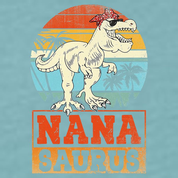 Nanasaurus T Rex Dinosaur Nana Saurus Family Matching Sueded Cloud Jersey T-Shirt