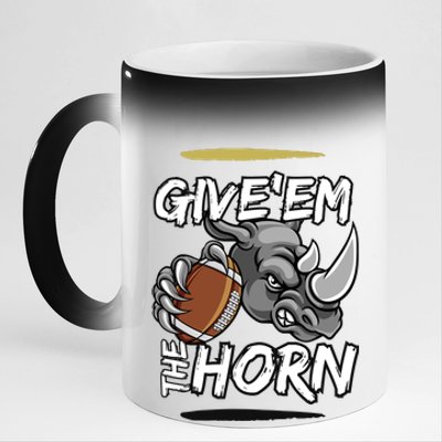 NORTH TEXAS RHINOS GIVE EM THE HORN 11oz Black Color Changing Mug