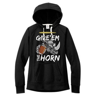 NORTH TEXAS RHINOS GIVE EM THE HORN Women's Fleece Hoodie