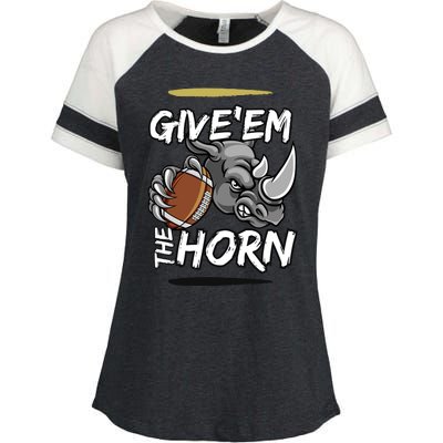 NORTH TEXAS RHINOS GIVE EM THE HORN Enza Ladies Jersey Colorblock Tee