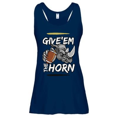 NORTH TEXAS RHINOS GIVE EM THE HORN Ladies Essential Flowy Tank