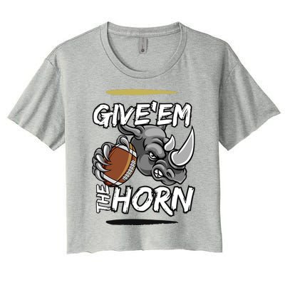 NORTH TEXAS RHINOS GIVE EM THE HORN Women's Crop Top Tee