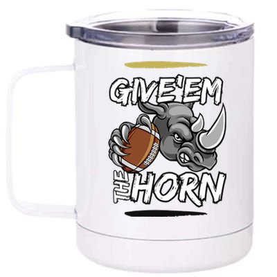 NORTH TEXAS RHINOS GIVE EM THE HORN 12 oz Stainless Steel Tumbler Cup