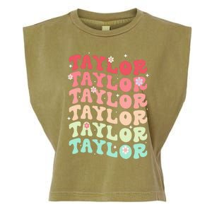 Name T.AYLOR Retro Groovy 80's 70's Colourful Garment-Dyed Women's Muscle Tee