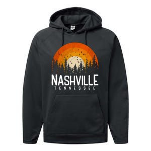 Nashville Tennessee Retro Style 80s Performance Fleece Hoodie