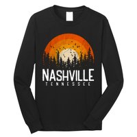 Nashville Tennessee Retro Style 80s Long Sleeve Shirt