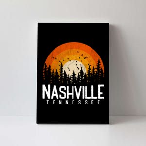 Nashville Tennessee Retro Style 80s Canvas