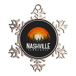 Nashville Tennessee Retro Style 80s Metallic Star Ornament