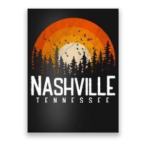 Nashville Tennessee Retro Style 80s Poster