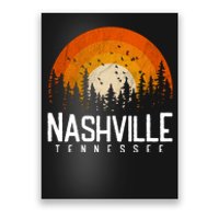 Nashville Tennessee Retro Style 80s Poster