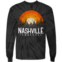 Nashville Tennessee Retro Style 80s Tie-Dye Long Sleeve Shirt