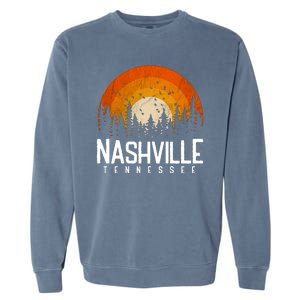 Nashville Tennessee Retro Style 80s Garment-Dyed Sweatshirt