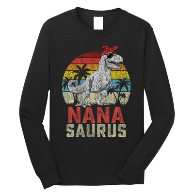 Nanasaurus T Rex Dinosaur Nana Saurus MotherS Family Long Sleeve Shirt