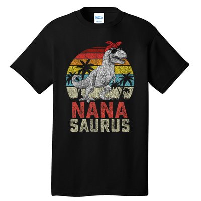 Nanasaurus T Rex Dinosaur Nana Saurus MotherS Family Tall T-Shirt