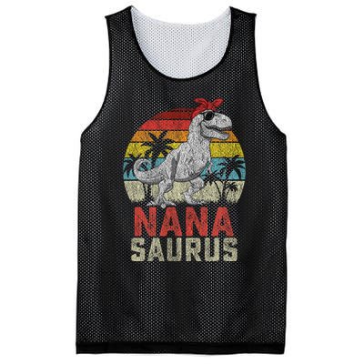 Nanasaurus T Rex Dinosaur Nana Saurus MotherS Family Mesh Reversible Basketball Jersey Tank