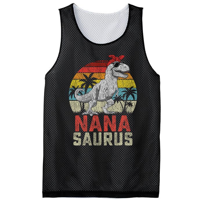 Nanasaurus T Rex Dinosaur Nana Saurus MotherS Family Mesh Reversible Basketball Jersey Tank