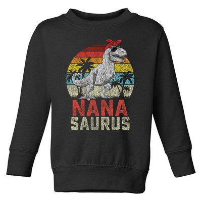 Nanasaurus T Rex Dinosaur Nana Saurus MotherS Family Toddler Sweatshirt