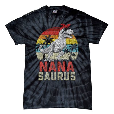 Nanasaurus T Rex Dinosaur Nana Saurus MotherS Family Tie-Dye T-Shirt