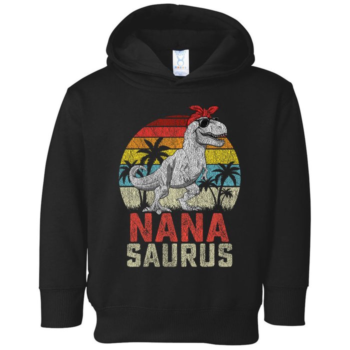 Nanasaurus T Rex Dinosaur Nana Saurus MotherS Family Toddler Hoodie