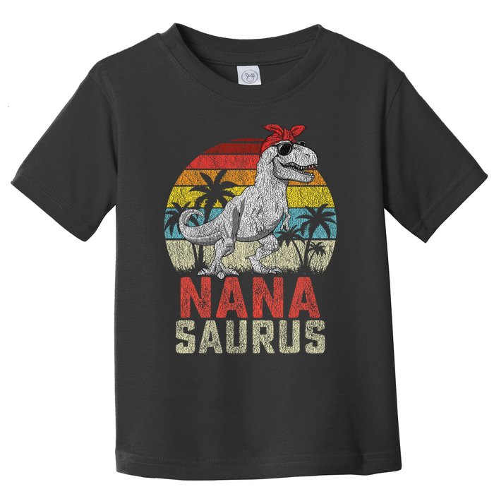 Nanasaurus T Rex Dinosaur Nana Saurus MotherS Family Toddler T-Shirt