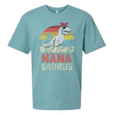 Nanasaurus T Rex Dinosaur Nana Saurus MotherS Family Sueded Cloud Jersey T-Shirt