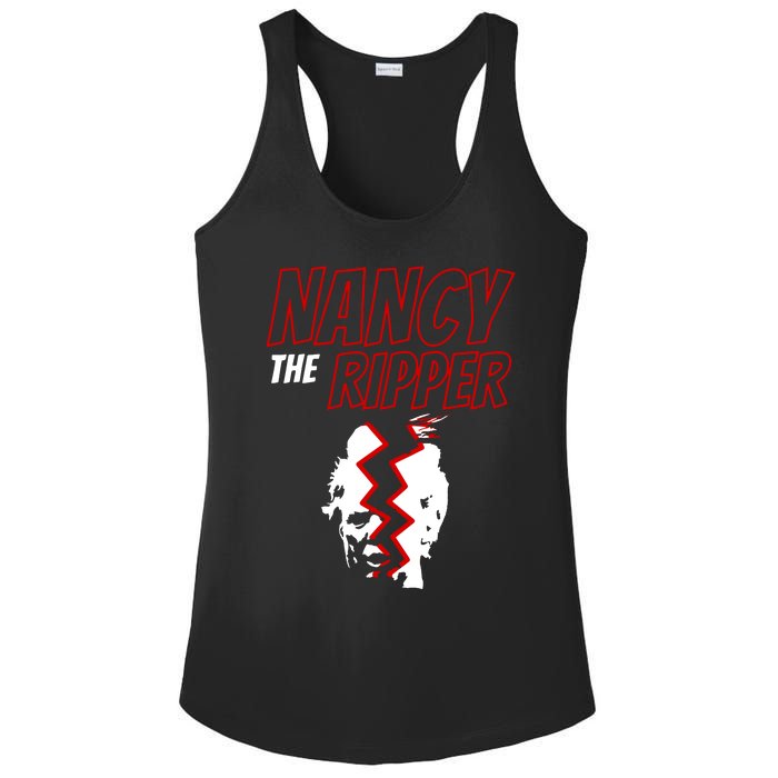 Nancy The Ripper Ripped Trump Speech Manifesto Of Mistruths Ladies PosiCharge Competitor Racerback Tank