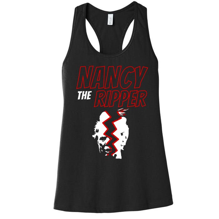 Nancy The Ripper Ripped Trump Speech Manifesto Of Mistruths Women's Racerback Tank