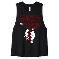 Nancy The Ripper Ripped Trump Speech Manifesto Of Mistruths Women's Racerback Cropped Tank