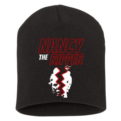 Nancy The Ripper Ripped Trump Speech Manifesto Of Mistruths Short Acrylic Beanie