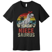 Niecesaurus T Rex Dinosaur Niece Saurus MotherS Family Premium T-Shirt