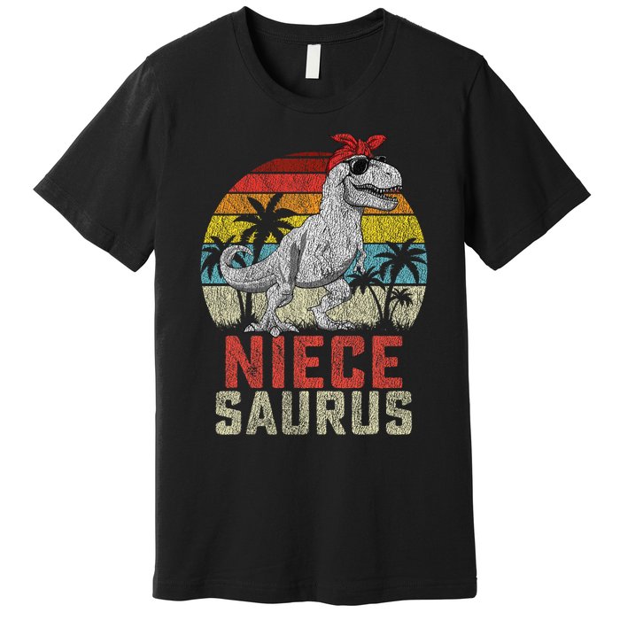 Niecesaurus T Rex Dinosaur Niece Saurus MotherS Family Premium T-Shirt