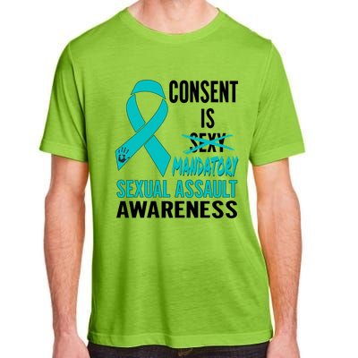 Nn Teal Ribbon Sexual Assault Awareness Costume Warrior Gift Adult ChromaSoft Performance T-Shirt