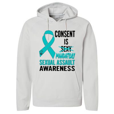 Nn Teal Ribbon Sexual Assault Awareness Costume Warrior Gift Performance Fleece Hoodie