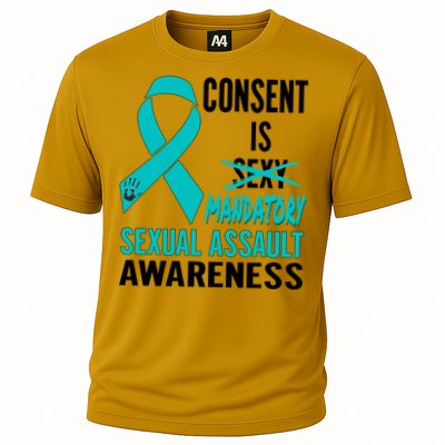 Nn Teal Ribbon Sexual Assault Awareness Costume Warrior Gift Cooling Performance Crew T-Shirt