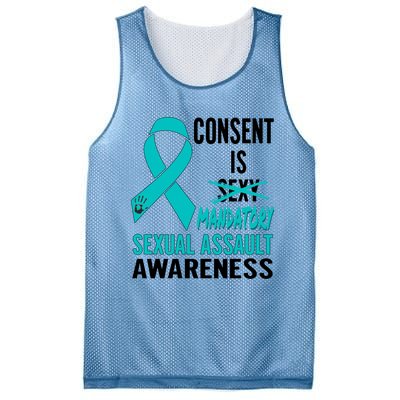 Nn Teal Ribbon Sexual Assault Awareness Costume Warrior Gift Mesh Reversible Basketball Jersey Tank