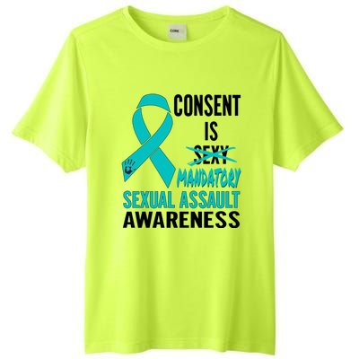 Nn Teal Ribbon Sexual Assault Awareness Costume Warrior Gift Tall Fusion ChromaSoft Performance T-Shirt