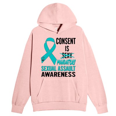 Nn Teal Ribbon Sexual Assault Awareness Costume Warrior Gift Urban Pullover Hoodie