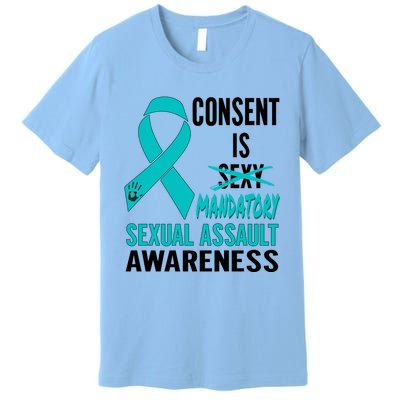 Nn Teal Ribbon Sexual Assault Awareness Costume Warrior Gift Premium T-Shirt