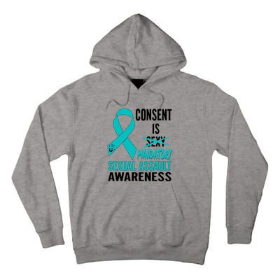 Nn Teal Ribbon Sexual Assault Awareness Costume Warrior Gift Tall Hoodie