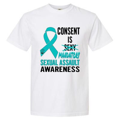 Nn Teal Ribbon Sexual Assault Awareness Costume Warrior Gift Garment-Dyed Heavyweight T-Shirt