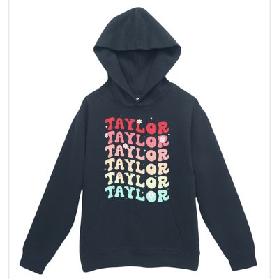 Name T.AYLOR  Retro Groovy 80's 70's Colourful Urban Pullover Hoodie