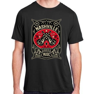 Nashville Tennessee Retro Country Music Vintage Adult ChromaSoft Performance T-Shirt