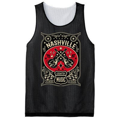 Nashville Tennessee Retro Country Music Vintage Mesh Reversible Basketball Jersey Tank